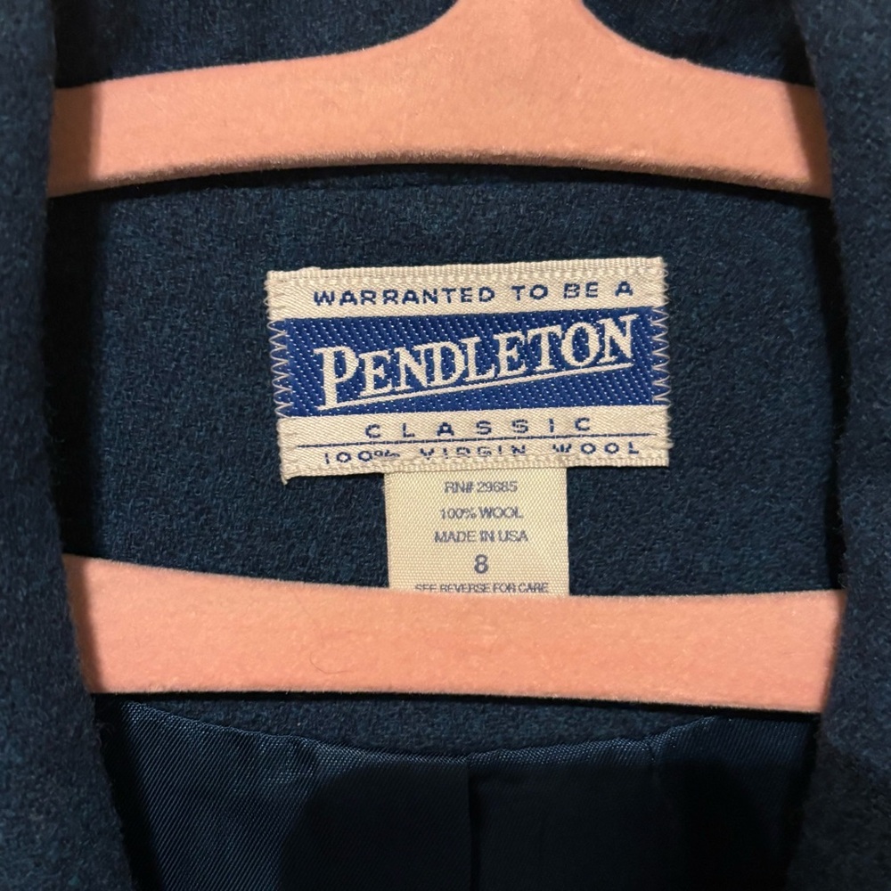 Pendleton Classic Blue Blazer Size 8 Pockets - image 4